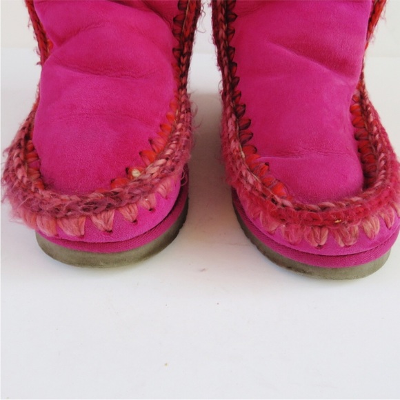 MOU Cyclamen Fuchsia Hot Pink Eskimo Boots - Picture 2 of 10